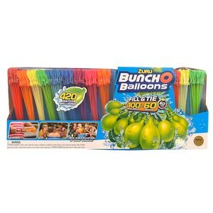 ZURU Bunch O Balloons 420 Ct Water Balloons Fill & Tie Self Sealing Party Set